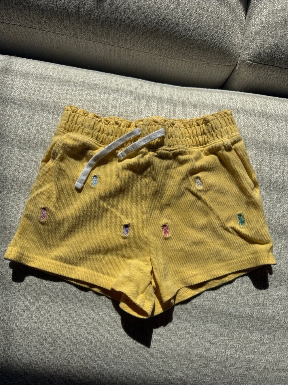 Polo by Ralph Lauren Yellow Kids Embroidered Drawstring Shorts